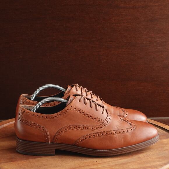Cole Haan Oxfords Mens SZ 10.5 Brown Wingtip Leather Business Casual Shoe C24153 main image 7